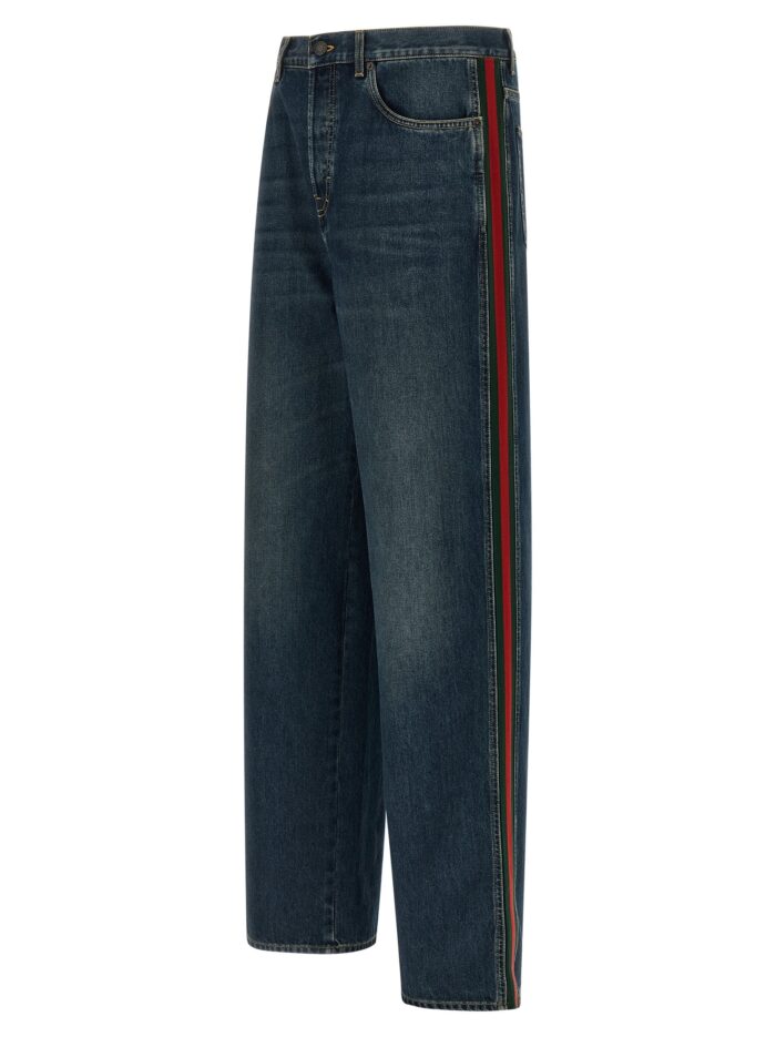 Gucci 'Nastro Web' Baggy Jeans