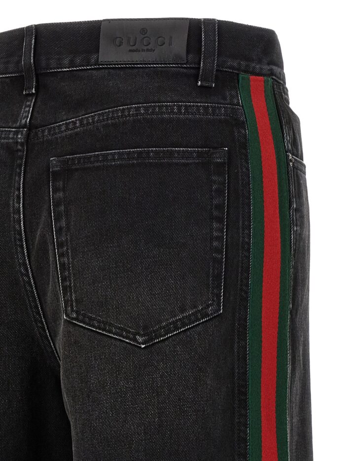 Gucci 'Nastro Web' Baggy Jeans