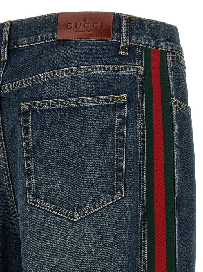 Gucci 'Nastro Web' Baggy Jeans