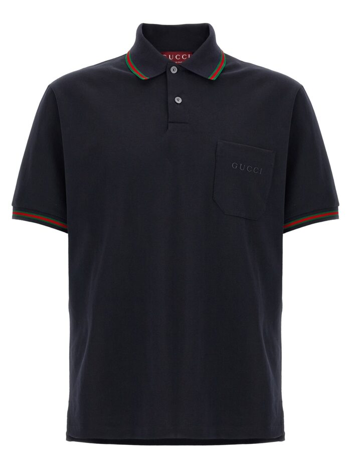 gucci 'nastro web' polo shirt Gucci 'Nastro Web' Polo Shirt