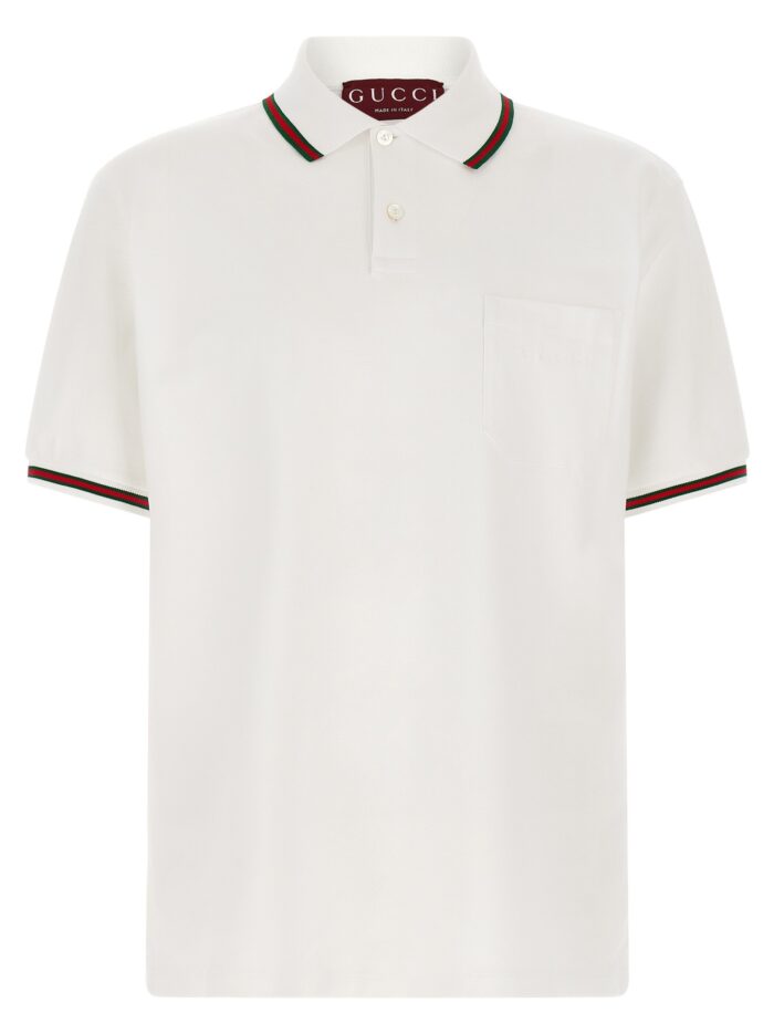 gucci 'nastro web' polo shirt Gucci 'Nastro Web' Polo Shirt