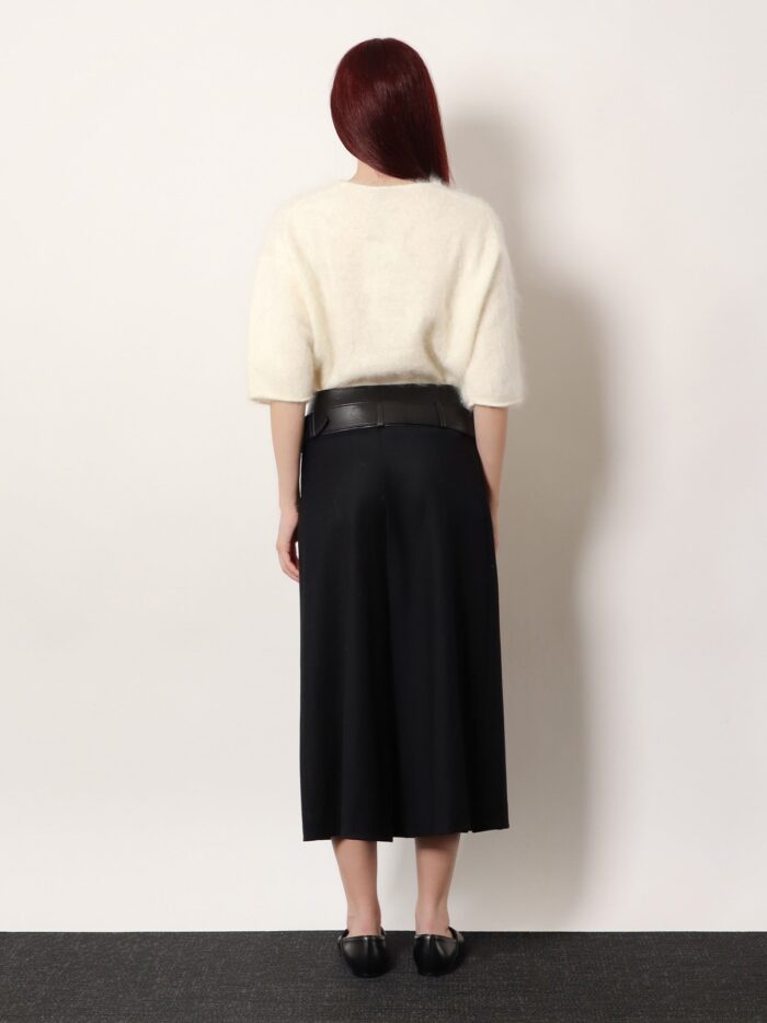 R2w Nayla Pleated Wool Trousers Skirt