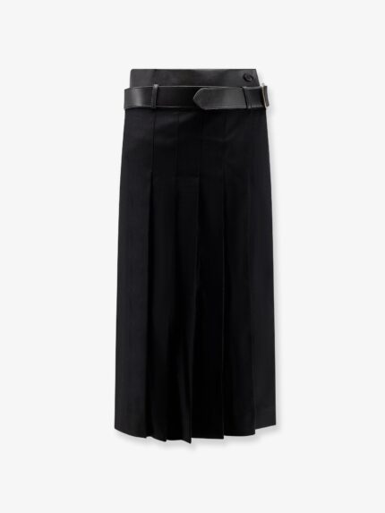 R2w Nayla Pleated Wool Trousers Skirt