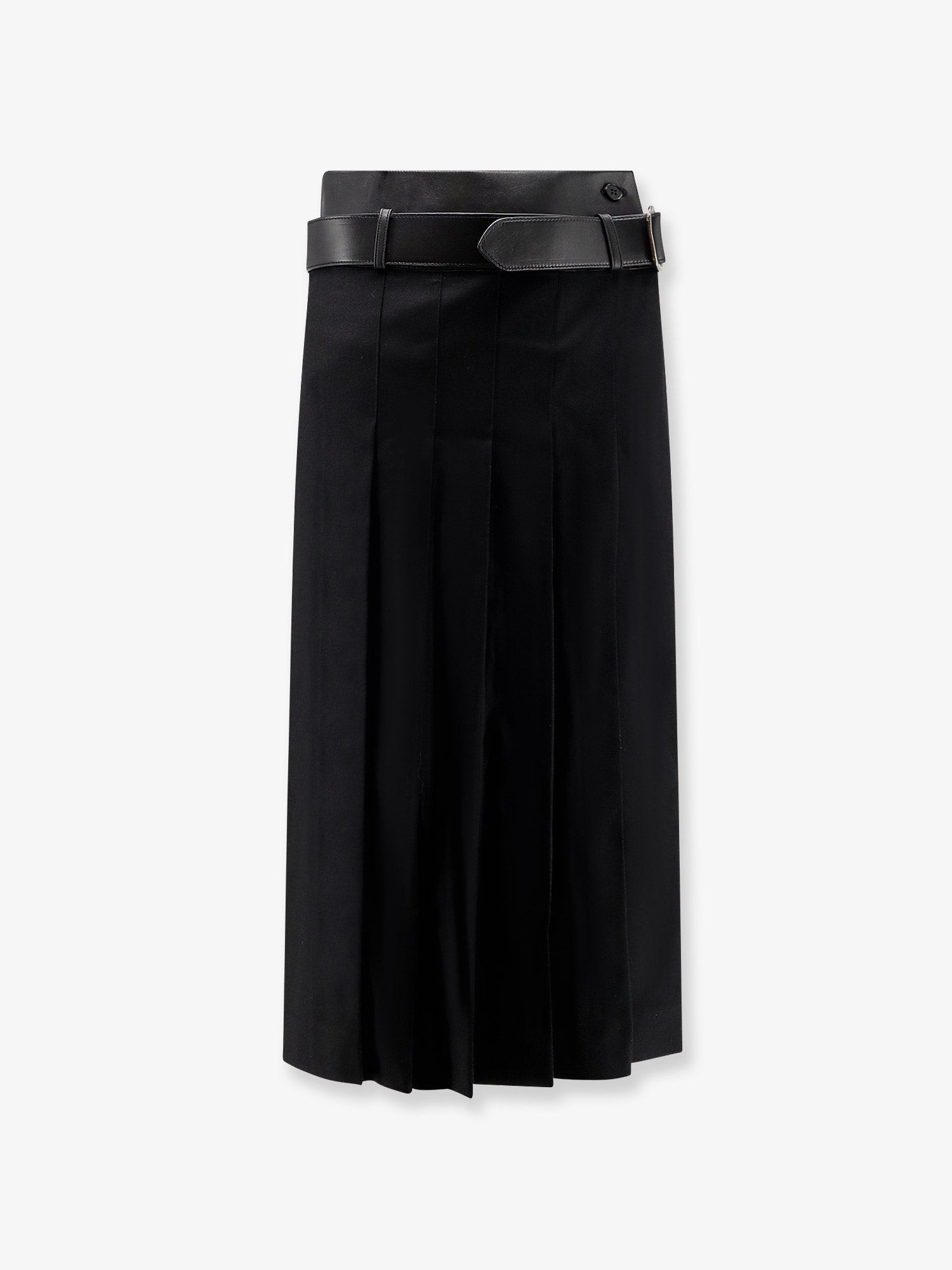 R2w Nayla Pleated Wool Trousers Skirt