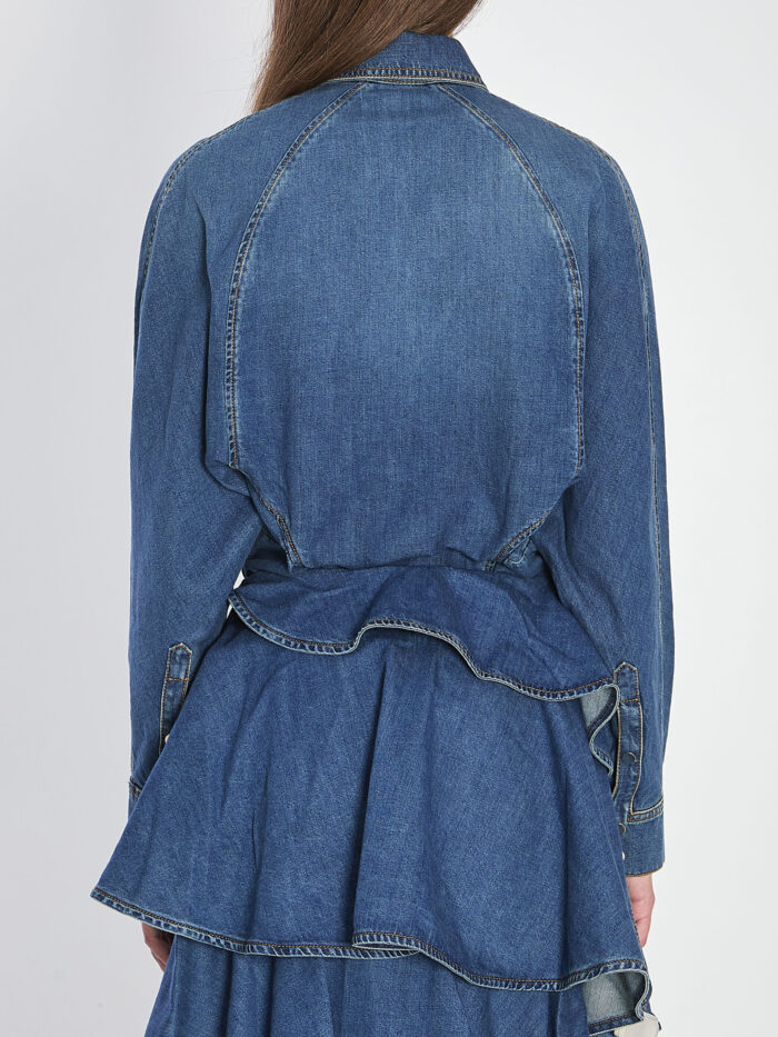 Alaia Rounded shirt in denim