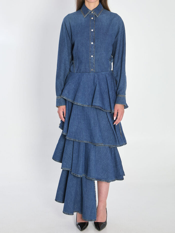 Alaia Rounded shirt in denim