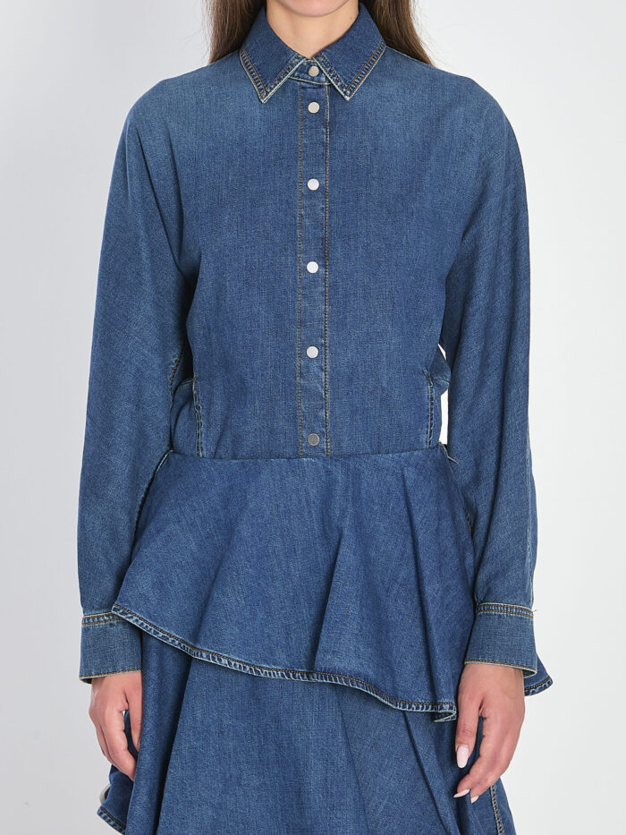 alaia rounded shirt in denim Alaia Rounded shirt in denim
