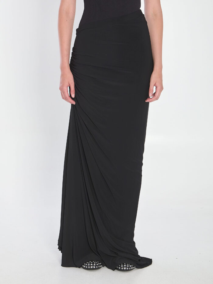 Alaia Maxi draped jersey dress