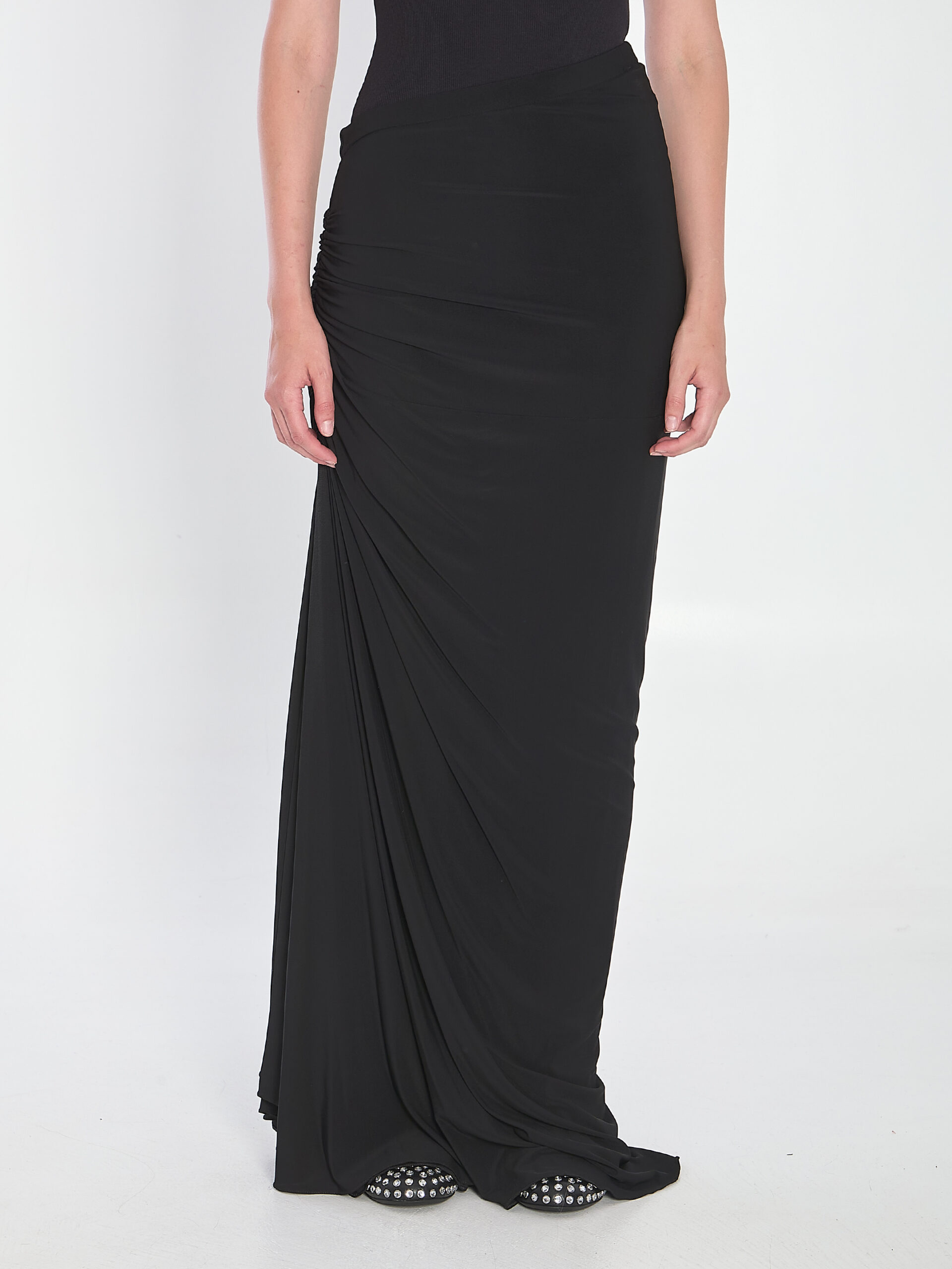 Alaia Maxi draped jersey dress