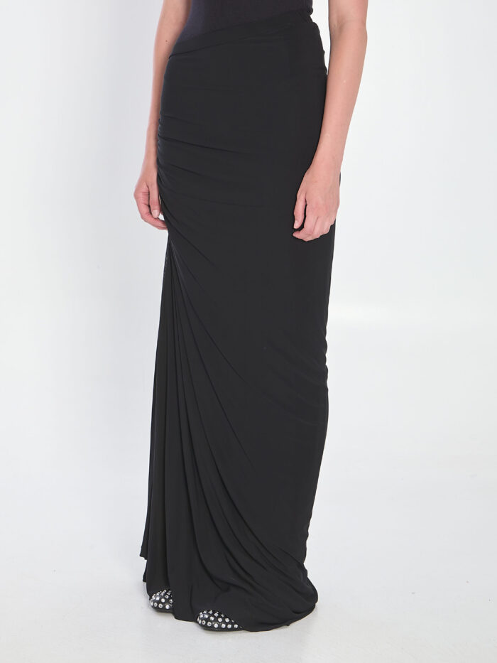 Alaia Maxi draped jersey dress