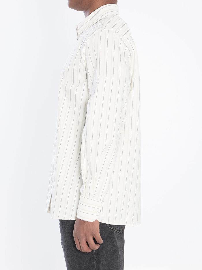 Saint Laurent Cassandre shirt in striped cotton
