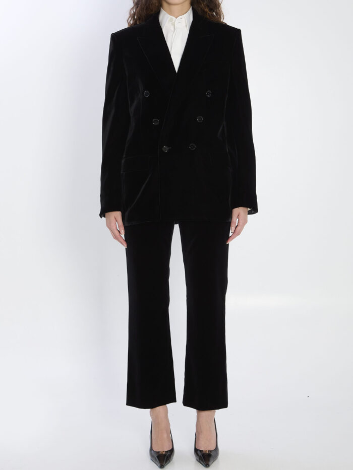 Saint Laurent Cassandre jacket in velvet