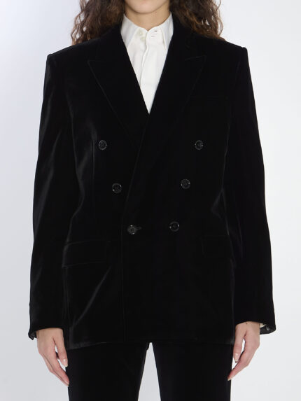 Saint Laurent Cassandre jacket in velvet