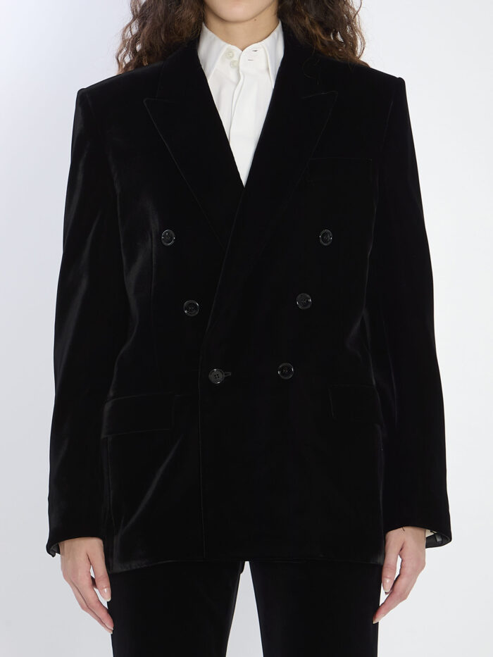 saint laurent cassandre jacket in velvet Saint Laurent Cassandre jacket in velvet