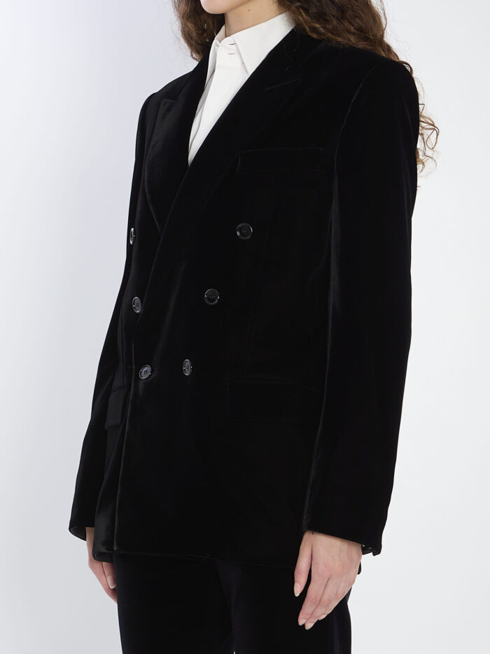 Saint Laurent Cassandre jacket in velvet