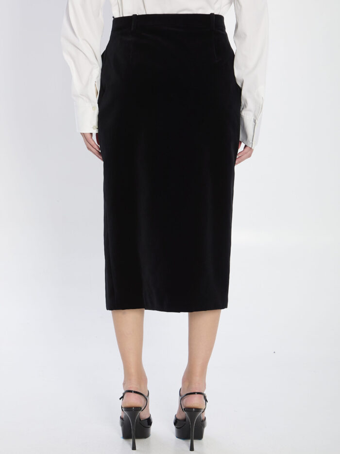 Saint Laurent Wrap skirt in velvet