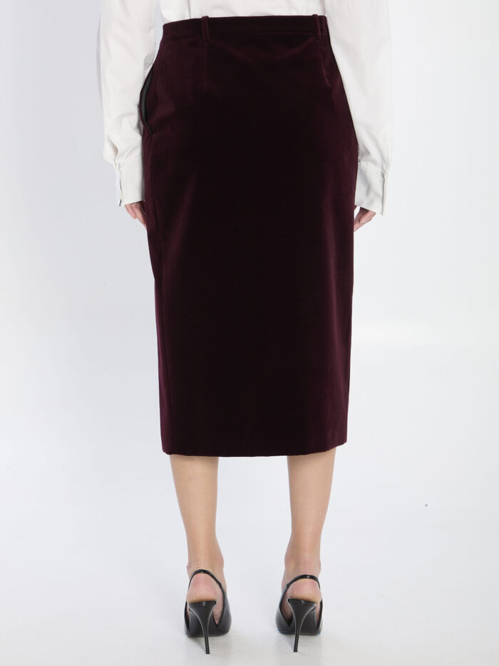 Saint Laurent Wrap skirt in velvet