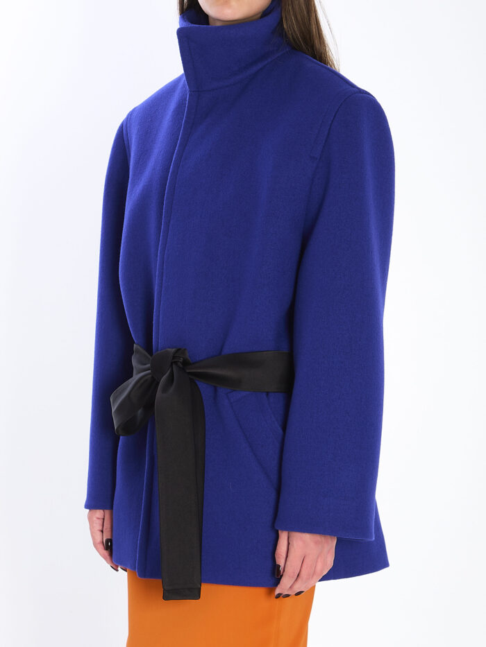 Saint Laurent Boxy belted coat in wool