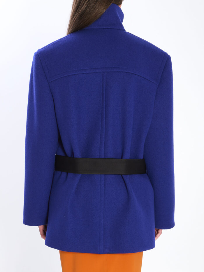 Saint Laurent Boxy belted coat in wool