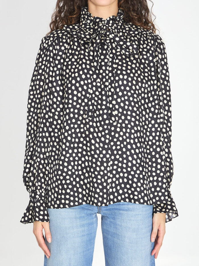 chloe polka dot blouse with ruffles Chloe Polka dot blouse with ruffles