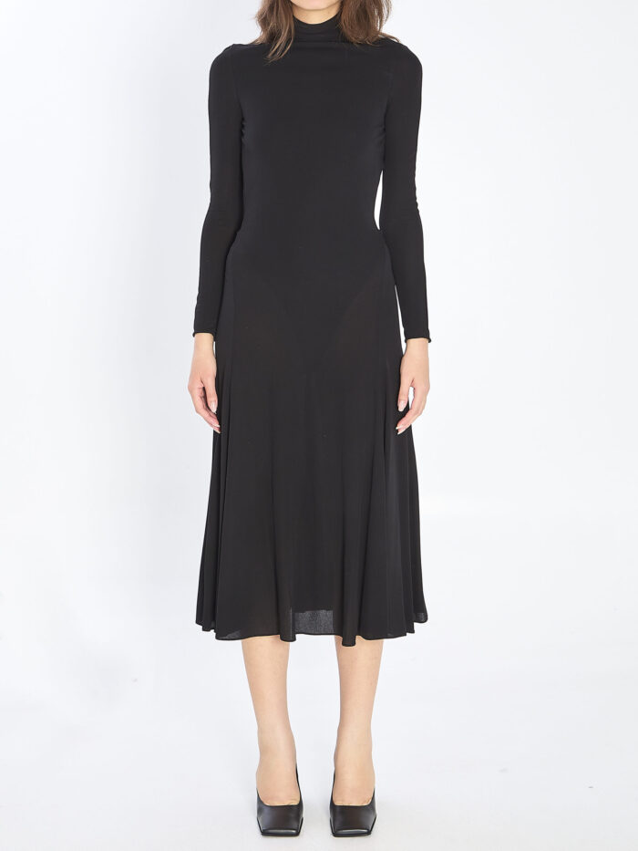 alaia fluid jersey dress with heart detail Alaia Fluid jersey dress with heart detail