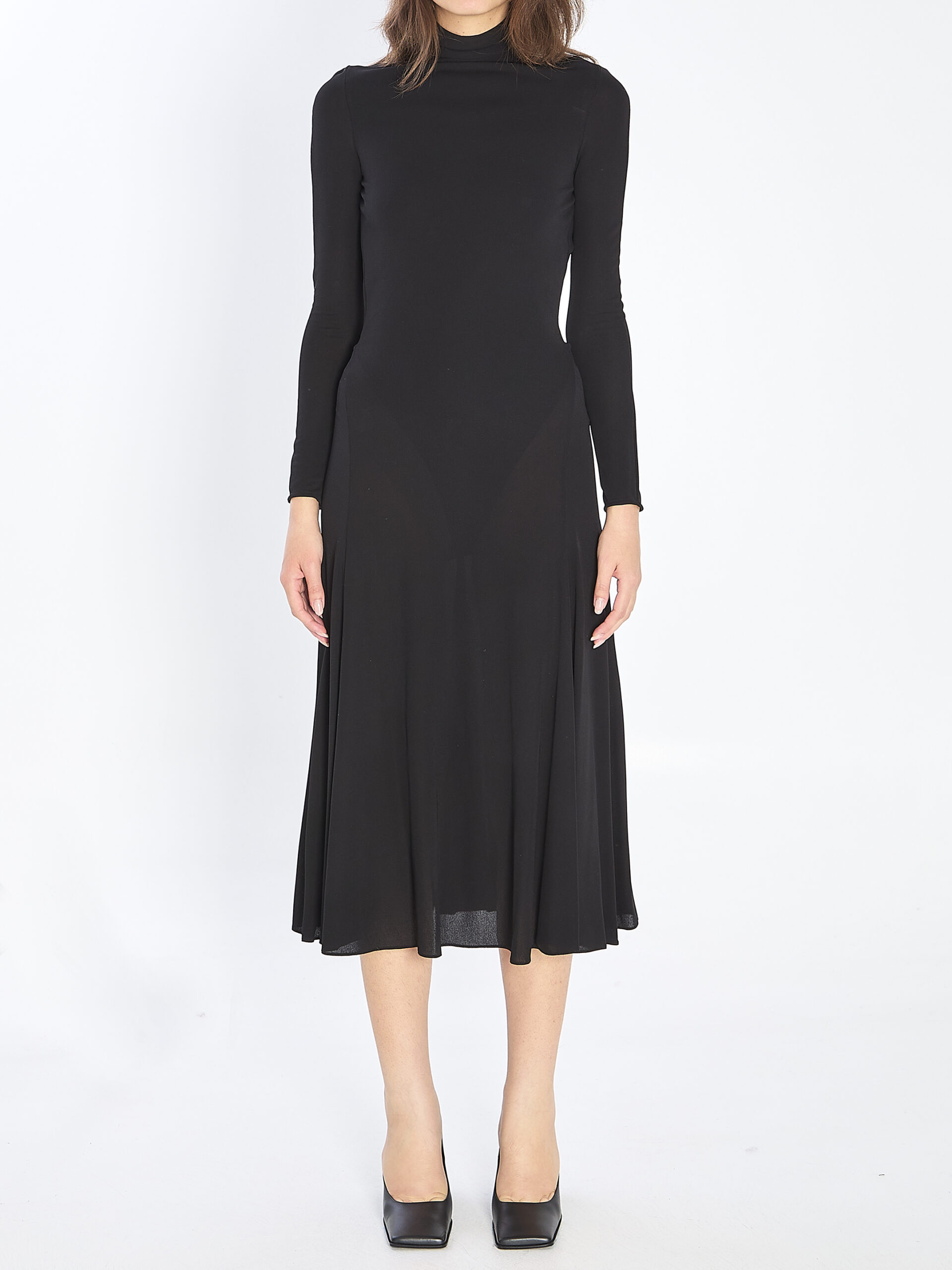 Alaia Fluid jersey dress with heart detail
