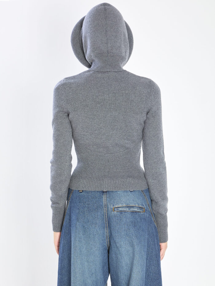 Alaia Sculptural-hood pullover