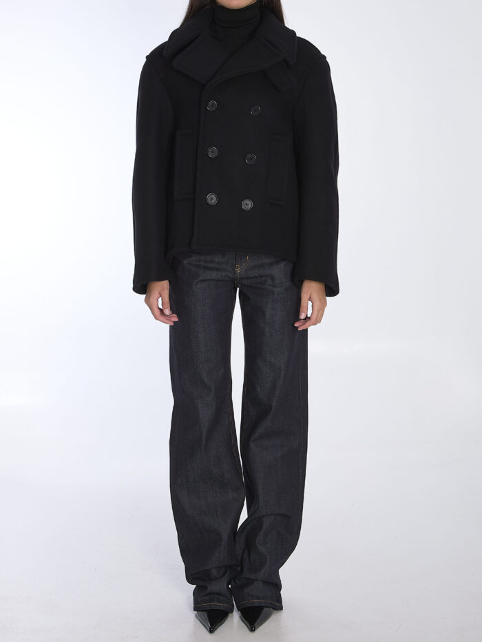 Saint Laurent Oversize pea coat in wool