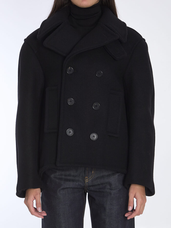 saint laurent oversize pea coat in wool Saint Laurent Oversize pea coat in wool