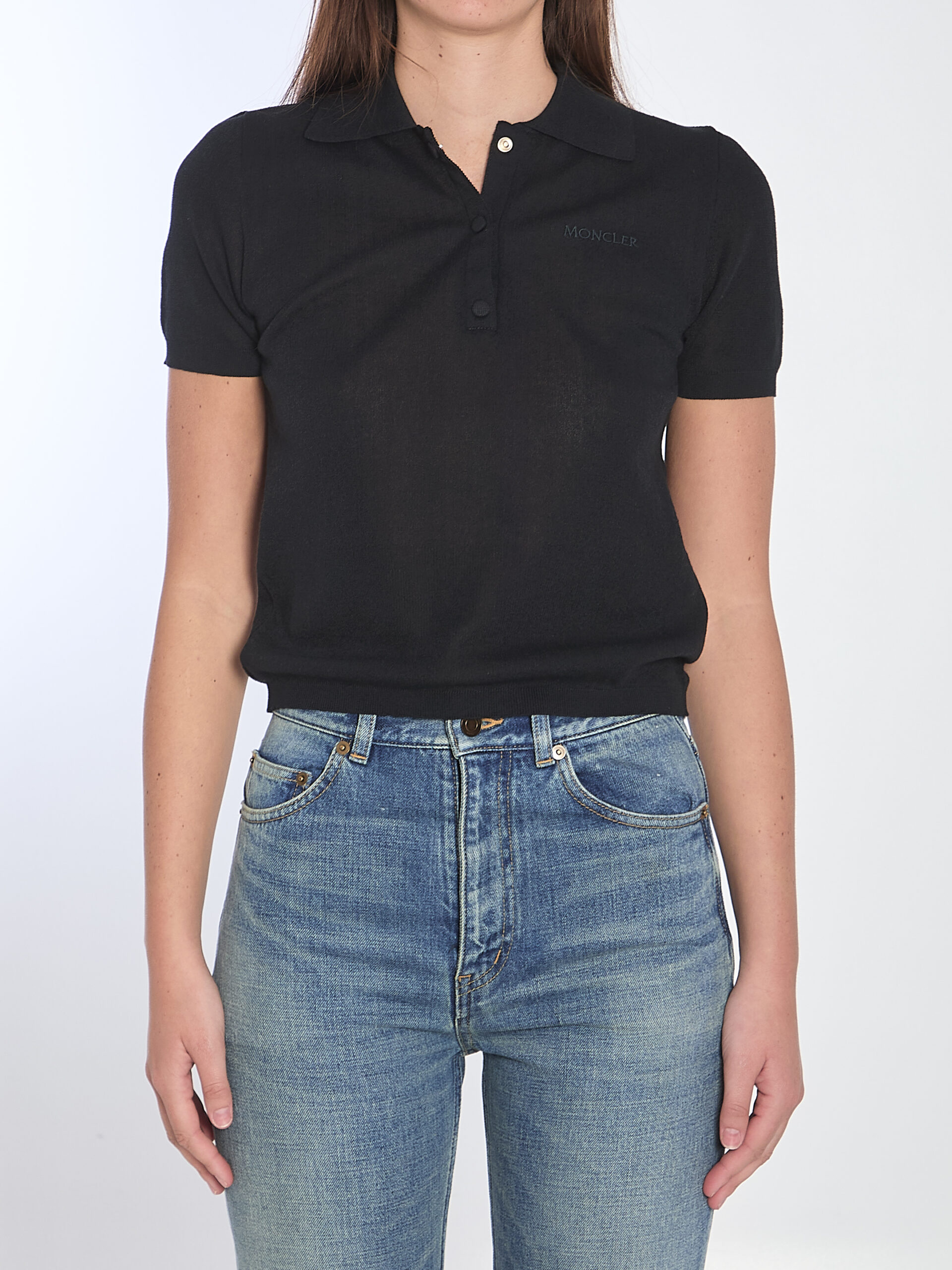 Moncler Polo shirt with embroidered logo