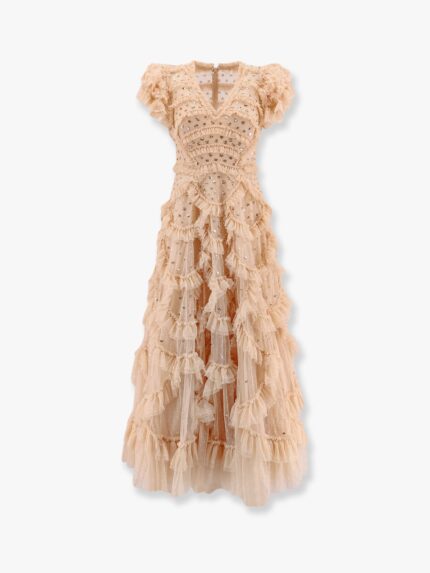 NEEDLE & THREAD Long Dress With All-over Sequins