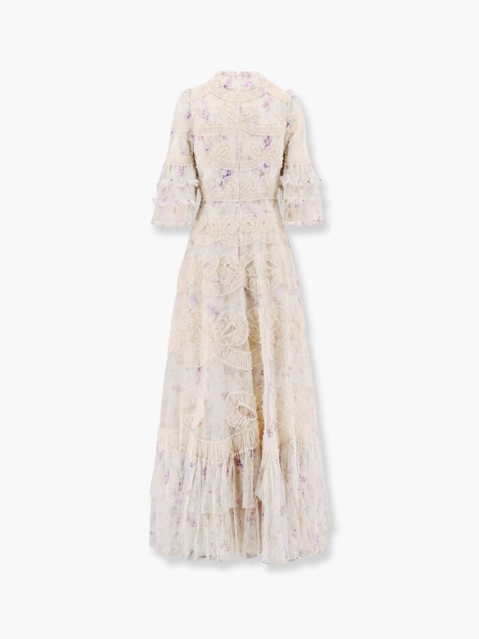 NEEDLE & THREAD Long Dress With Multicolor Motif