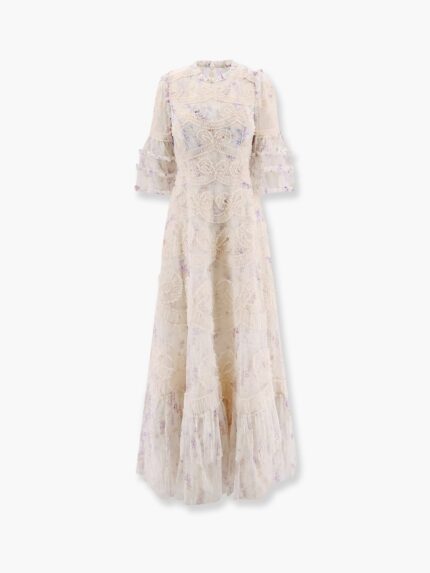 NEEDLE & THREAD Long Dress With Multicolor Motif