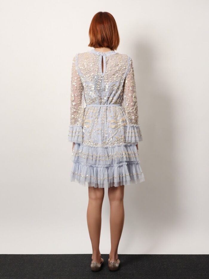 NEEDLE & THREAD Mini Dress With Sequins Embroidery