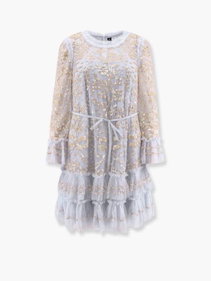 NEEDLE & THREAD Mini Dress With Sequins Embroidery