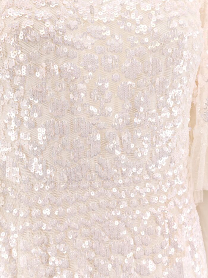 NEEDLE & THREAD Tulle Long Dress With All-over Sequins