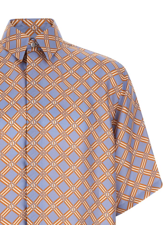 Fendi 'Net' Print Silk Shirt