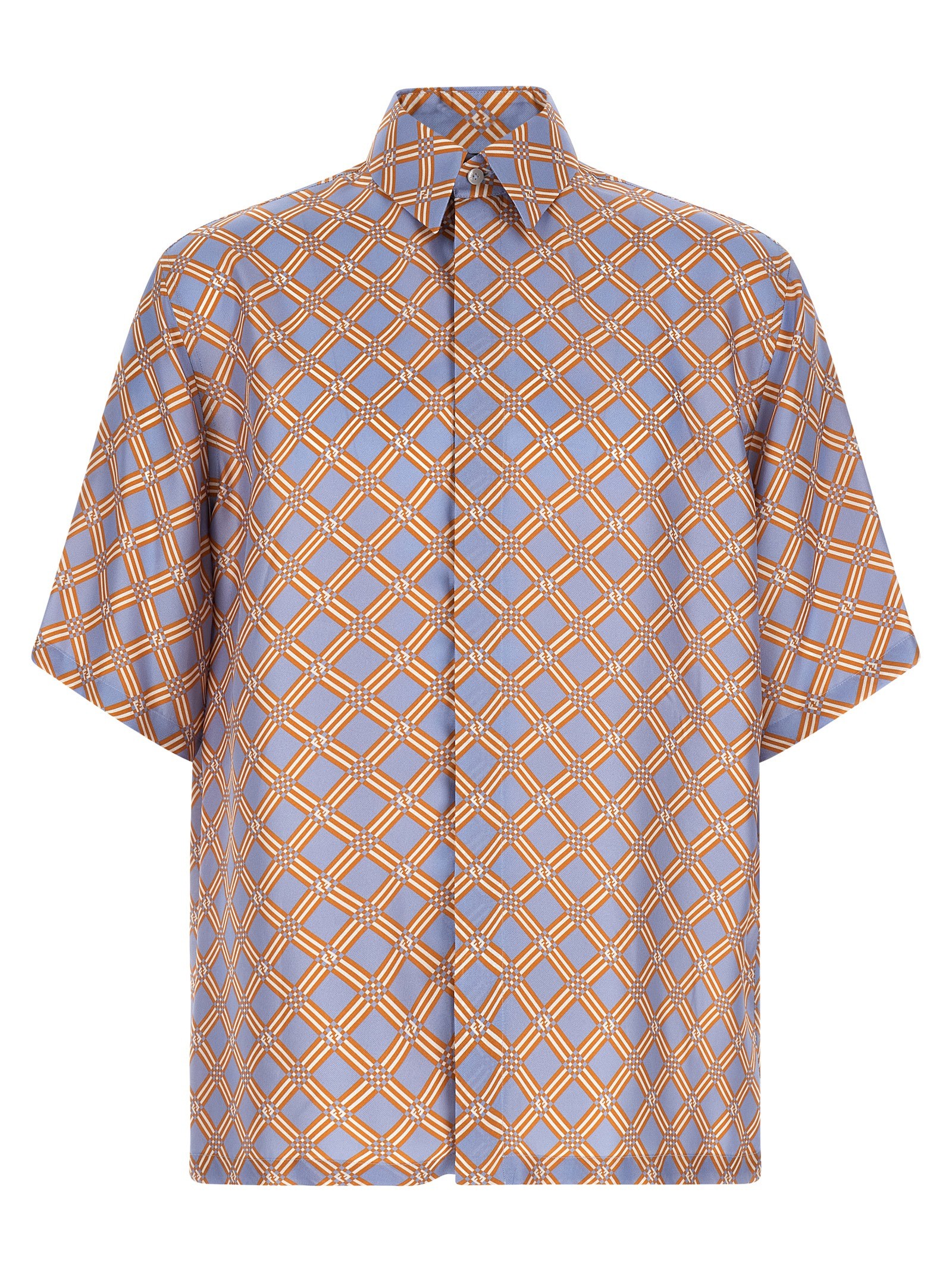 Fendi 'Net' Print Silk Shirt