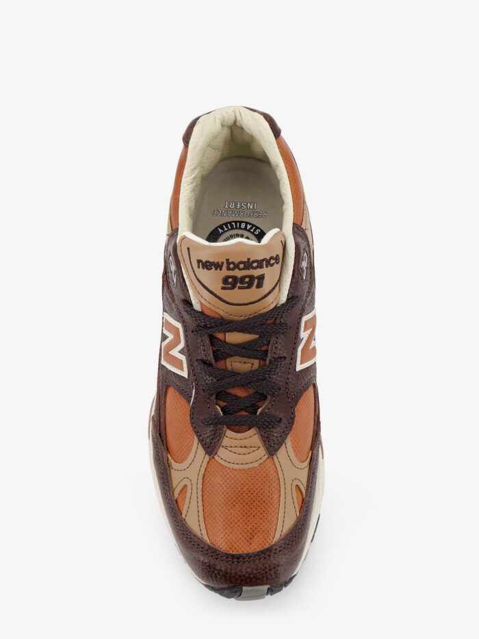 New Balance 991 Leather Sneakers With Side Logo