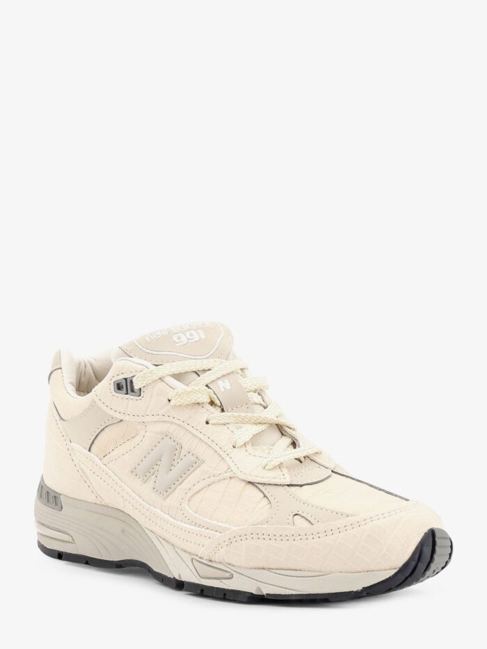 New Balance W991 Leather Sneakers With Crocodile Print