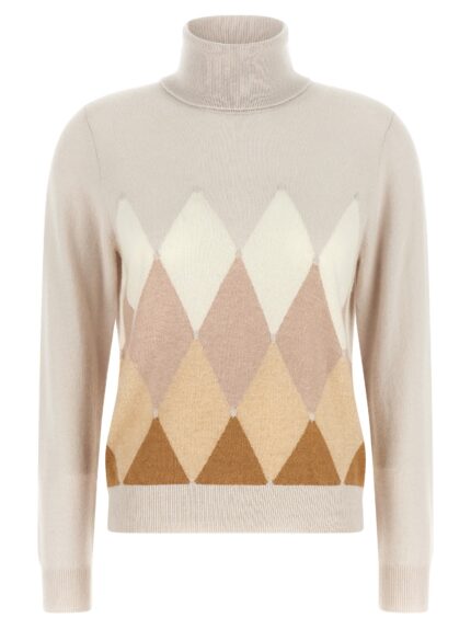 Ballantyne 'New Diamond' Turtleneck Sweater With Diamond Intarsia