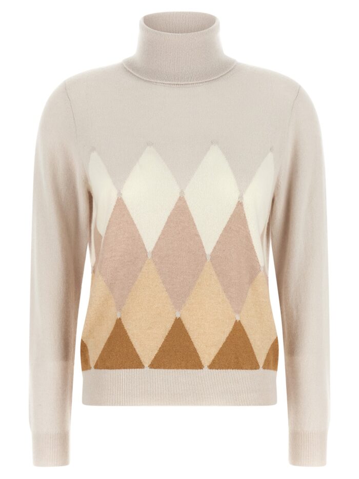 Ballantyne 'New Diamond' Turtleneck Sweater With Diamond Intarsia