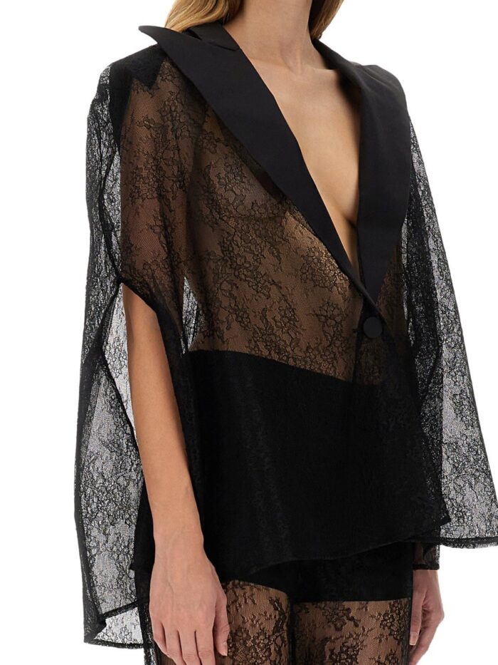 NINA RICCI BLAZER-INSPIRED LACE CAPE