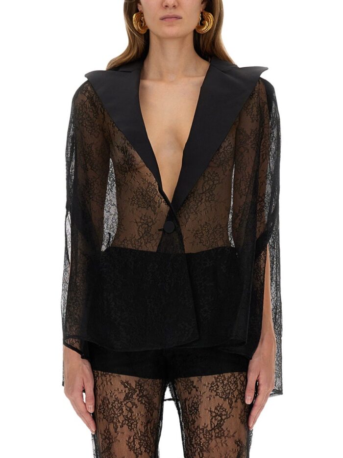 NINA RICCI BLAZER-INSPIRED LACE CAPE