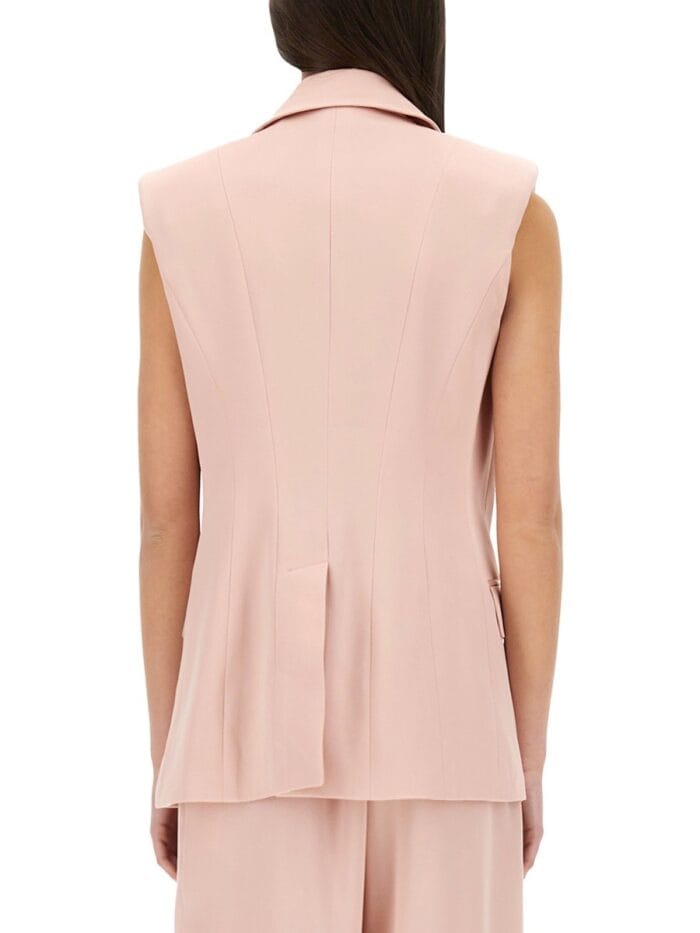 NINA RICCI DOUBLE-BREASTED SLEEVELESS JACKET
