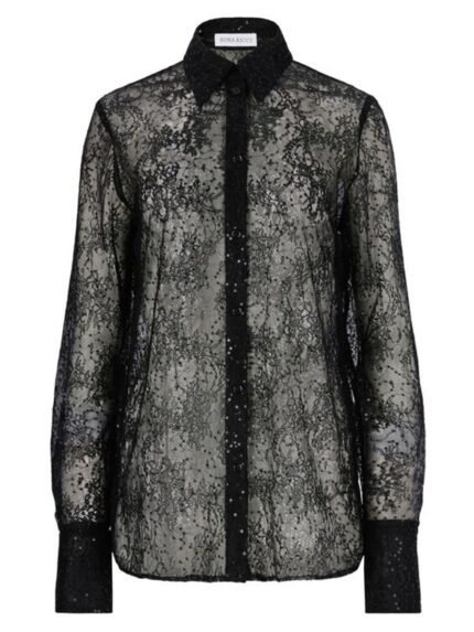 NINA RICCI LACE SHIRT WITH SEQUINS