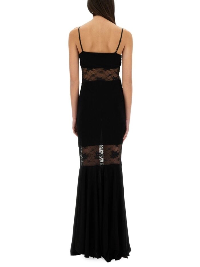NINA RICCI MERMAID DRESS WITH LACE INSERTS