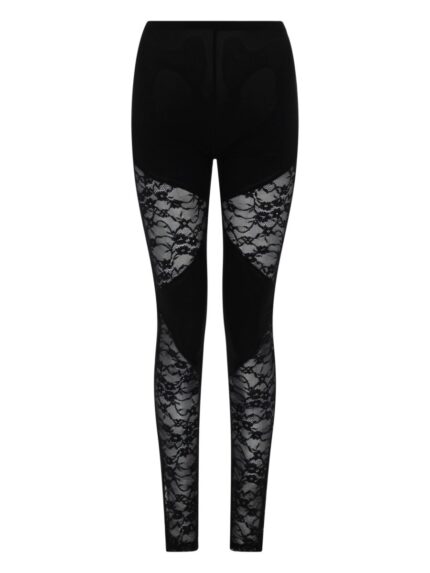 NINA RICCI PATCHWORK LEGGINGS WITH LACE INSERTS