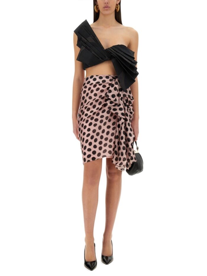 NINA RICCI SKIRT WITH ASYMMETRICAL BOW DETAIL