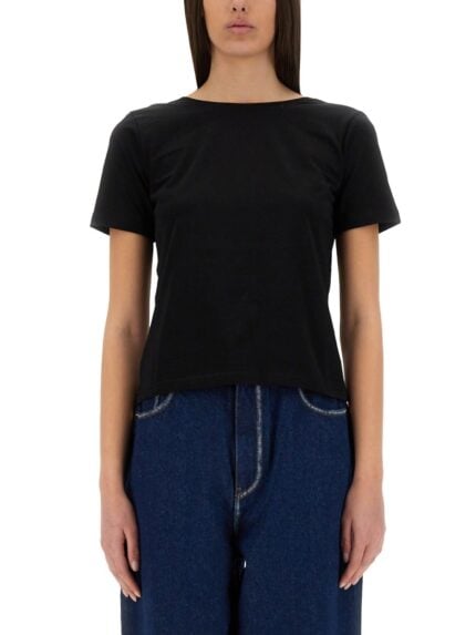 NINA RICCI T-SHIRT WITH BACK NECKLINE